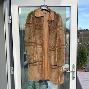 Gucci mink and crocodile evening coat